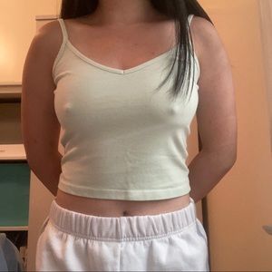 brandy melville green lorene tank